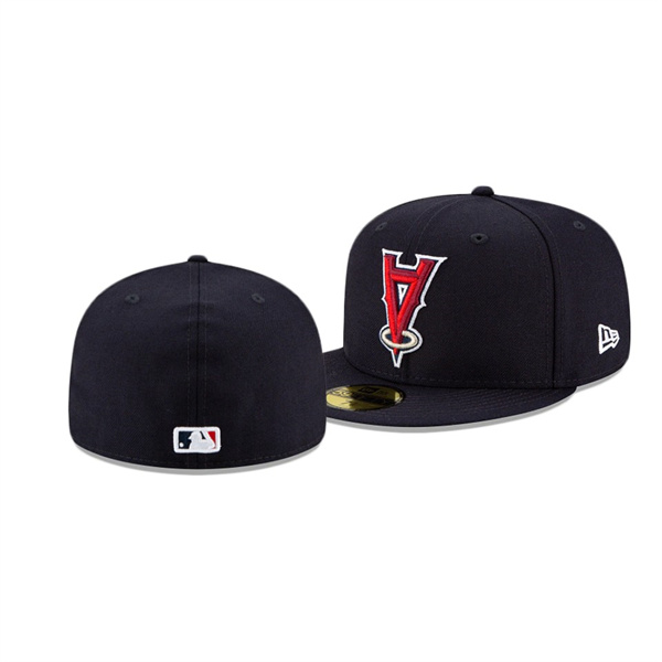 Los Angeles Angels Upside Down Navy 59FIFTY Fitted Hat
