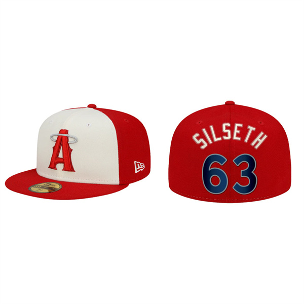 Chase Silseth Angels Red 2022 City Connect 59FIFTY Fitted Hat