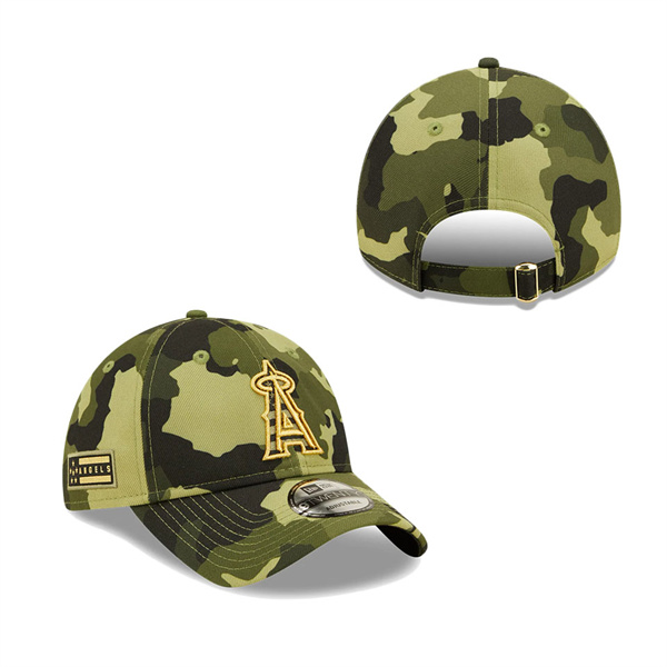 Men's Los Angeles Angels New Era Camo 2022 Armed Forces Day 9TWENTY Adjustable Hat