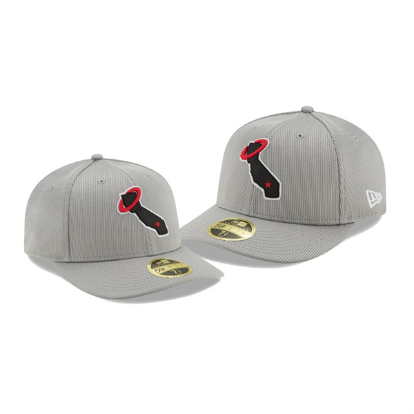 Men's Angels Clubhouse Gray Low Profile 59FIFTY Fitted Hat