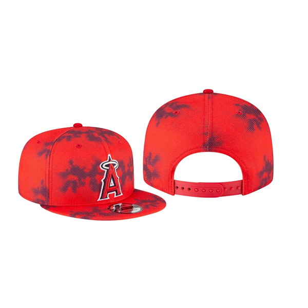 Men's Los Angeles Angels Team Fleck Red 9FIFTY Snapback Hat