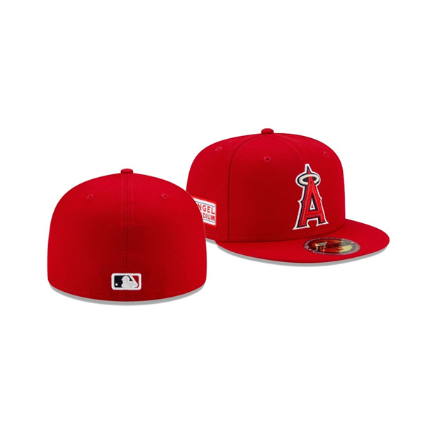 Men's Los Angeles Angels Stadium Patch Red 59FIFTY Fitted Hat