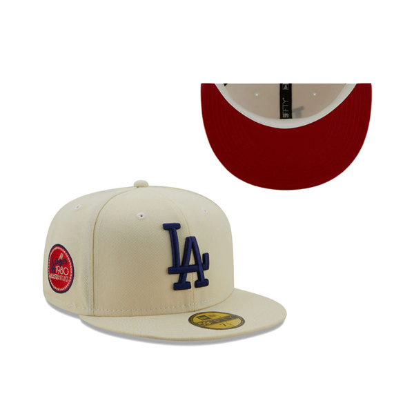Dodgers 1980 All-Star Game Chrome Alternate Undervisor 59FIFTY Fitted Hat Cream