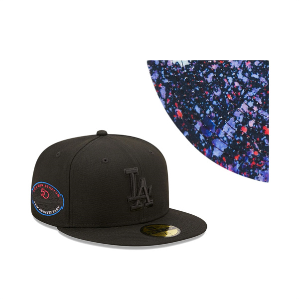Dodgers Dodger Stadium Splatter 59FIFTY Fitted Hat Black