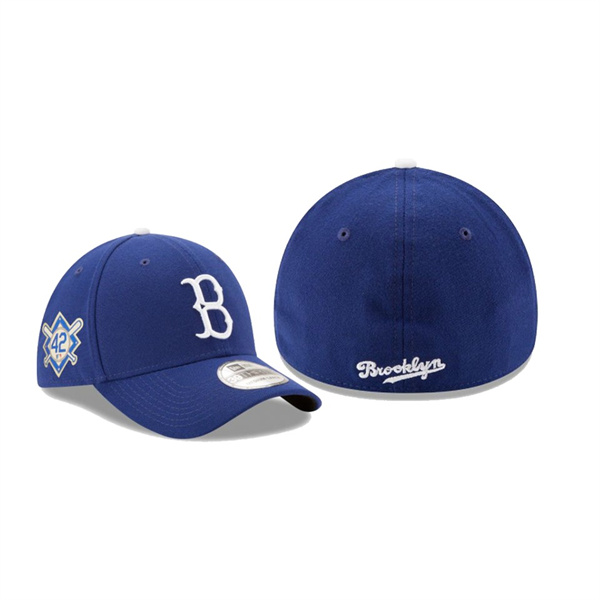 Men's Brooklyn Dodgers Jackie Robinson Day Blue 39THIRTY STRETCH FIT Hat