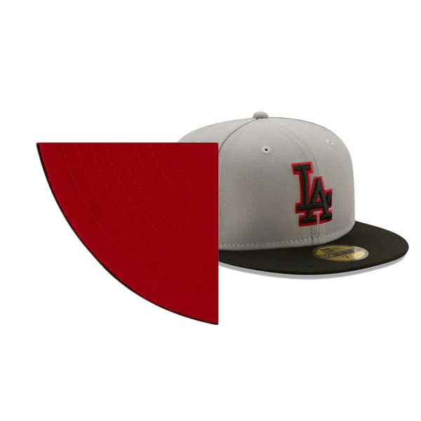 Los Angeles Dodgers 1978 World Series Gray Black Red Undervisor 59FIFTY Fitted Hat