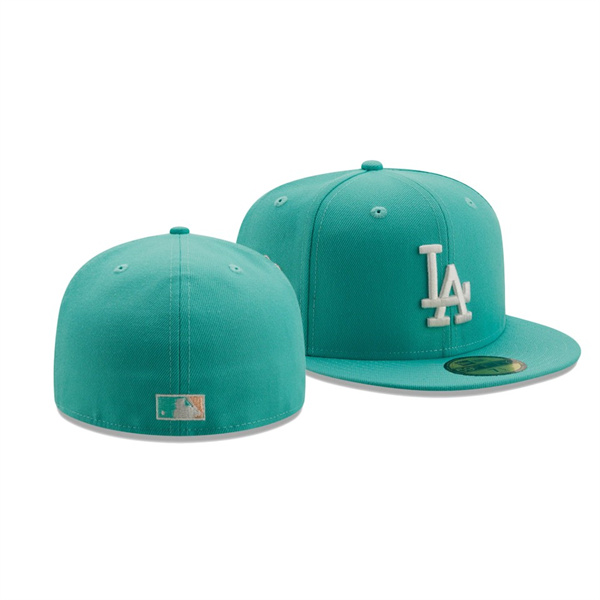 Los Angeles Dodgers 100th Anniversary Mint Peach Undervisor 59FIFTY Hat