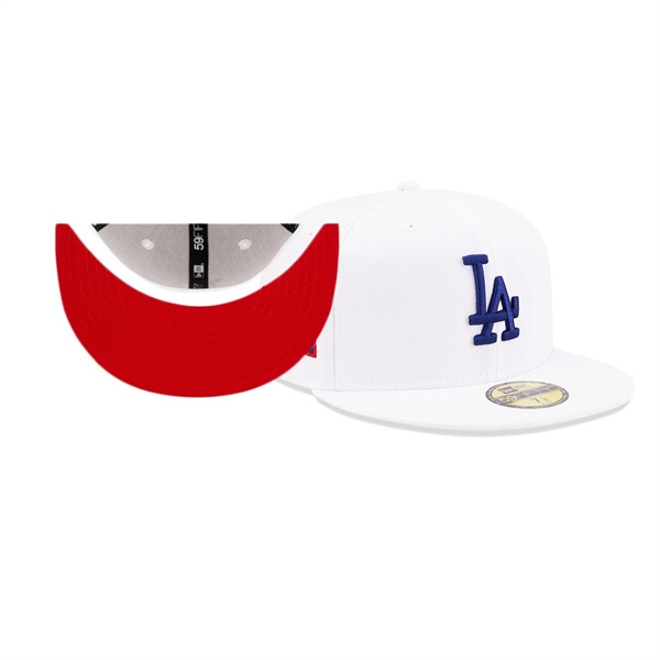 Los Angeles Dodgers Undervisor White 2020 World Series Patch 59FIFTY Hat