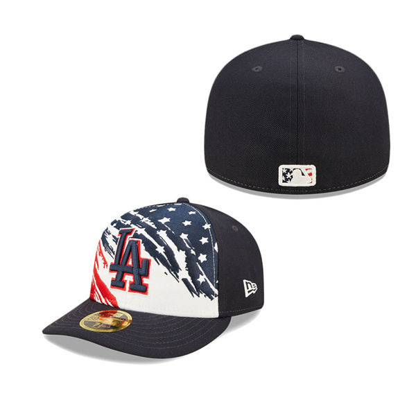 Los Angeles Dodgers Navy 2022 4th Of July Stars Stripes Low Profile 59FIFTY Fitted Hat