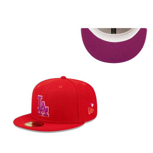 Los Angeles Dodgers Purple Undervisor Fitted Hat