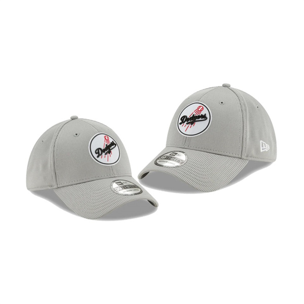 Men's Dodgers Clubhouse Gray 39THIRTY Flex Hat