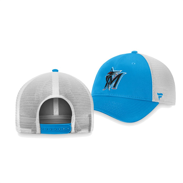 Miami Marlins Core Trucker Aqua White Fanatics Branded Hat