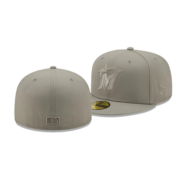 Miami Marlins Color Pack Gray 59FIFTY Fitted Hat