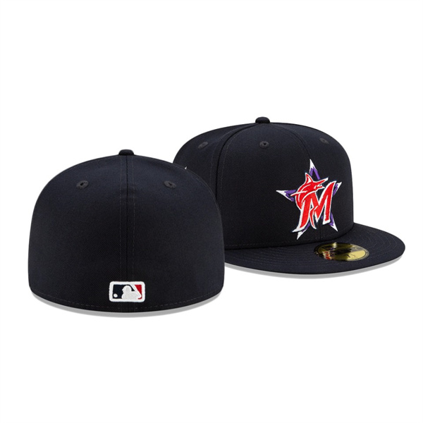 Miami Marlins 2021 MLB All-Star Game Navy On-Field 59FIFTY Fitted Hat
