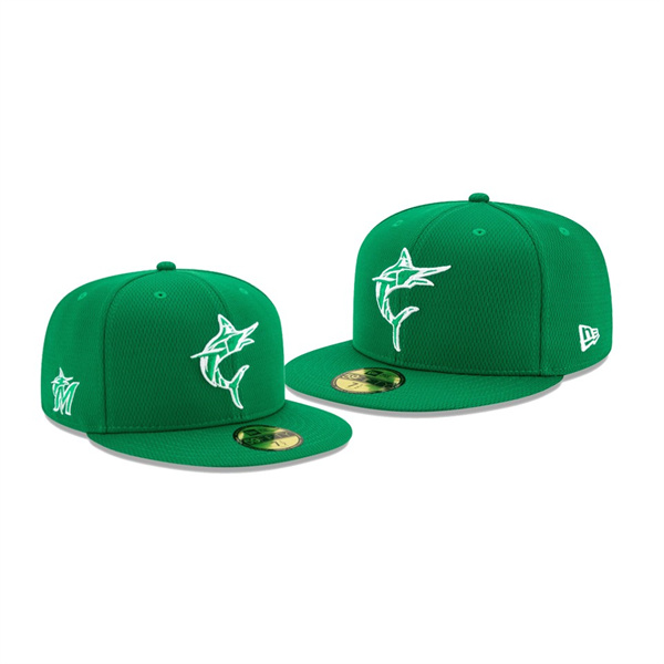 Men's Marlins 2020 St. Patrick's Day Kelly Green On Field 59FIFTY Fitted Hat