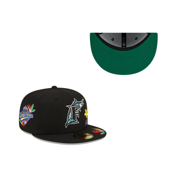Miami Marlins Visor Bloom 59FIFTY Fitted Hat