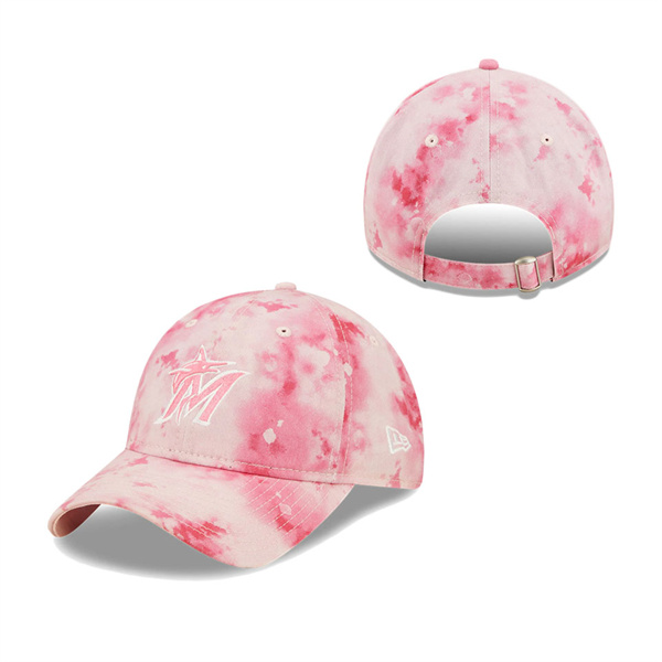 Women's Miami Marlins New Era Pink 2022 Mother's Day 9TWENTY Adjustable Hat