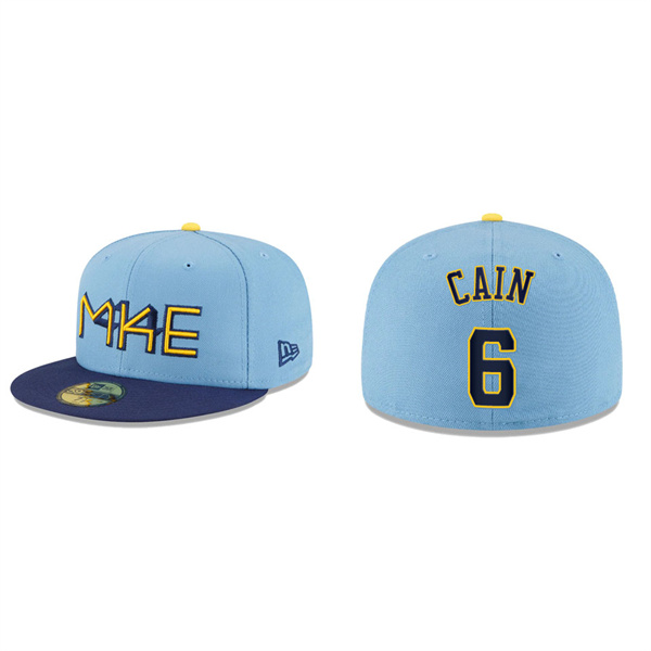 Lorenzo Cain Brewers City Connect 59FIFTY Fitted Hat