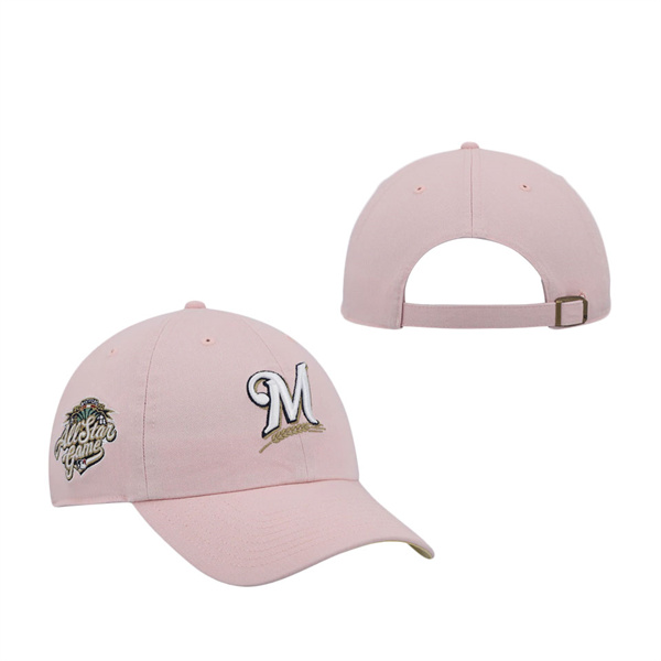 Men's Milwaukee Brewers '47 Pink 2002 MLB All Star Game Double Under Clean Up Adjustable Hat