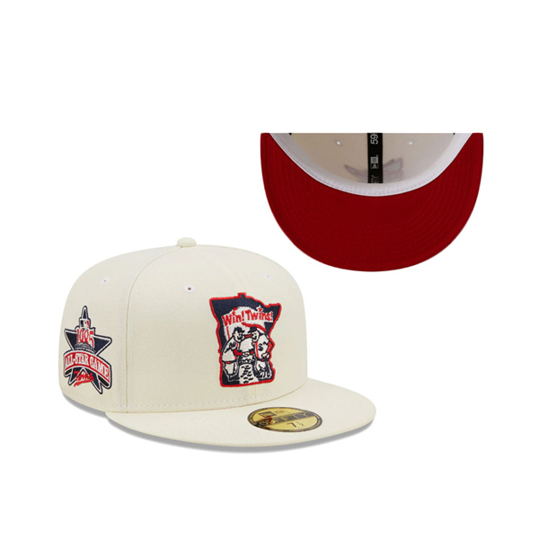 Minnesota Twins 1985 All-Star Game Chrome Alternate Undervisor 59FIFTY Fitted Cap Cream