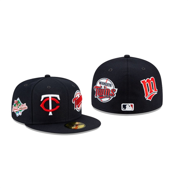Men's Minnesota Twins Patch Pride Navy 59FIFTY Fitted Hat