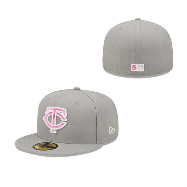 Men's Minnesota Twins New Era Gray 2022 Mother's Day On-Field 59FIFTY Fitted Hat