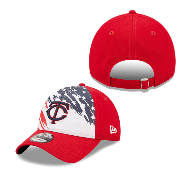 Minnesota Twins Red 2022 4th Of July Stars Stripes 9TWENTY Adjustable Hat