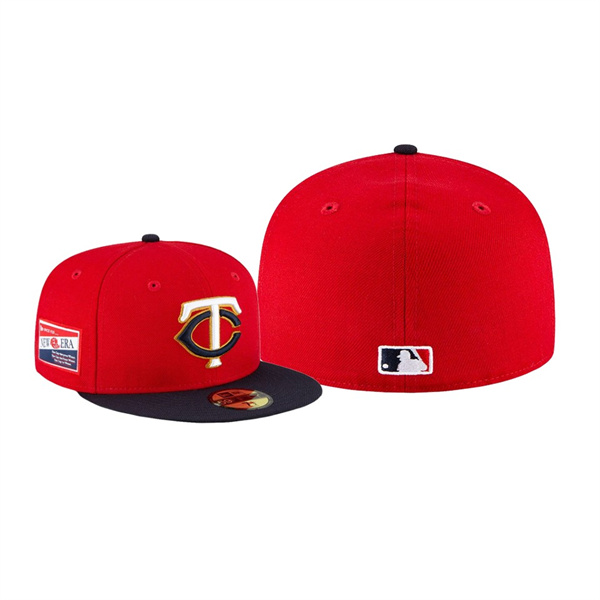 Men's Minnesota Twins Centennial Collection Red Navy 59FIFTY Fitted Hat