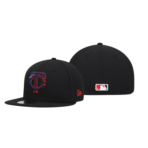 Minnesota Twins Color Dupe Black 59FIFTY Fitted Hat