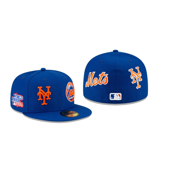Men's New York Mets Patch Pride Blue 59FIFTY Fitted Hat