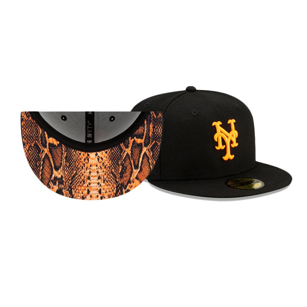 New York Mets Summer Pop 5950 Black Fitted Hat