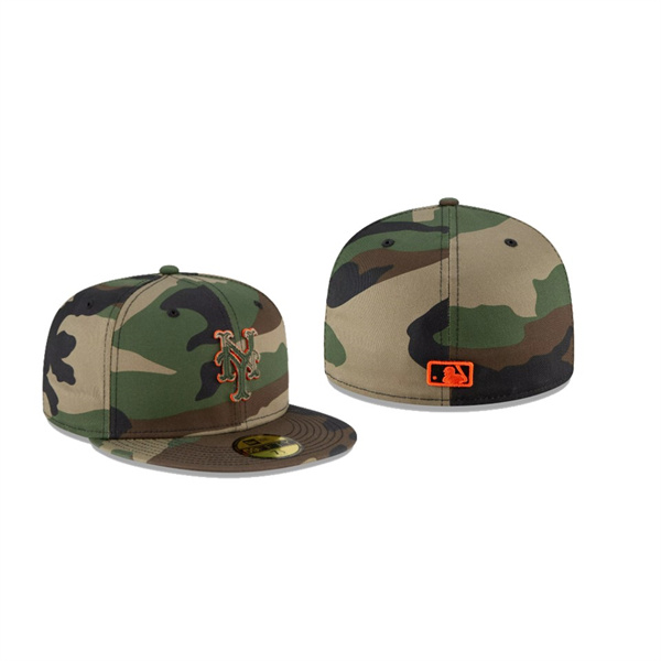Men's New York Mets Forest Pop Camo Green 59FIFTY Fitted Hat