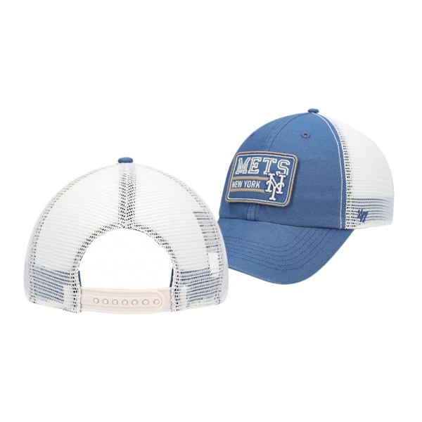 Men's Mets Off Ramp Royal Natural Clean Up Trucker Adjustable Hat