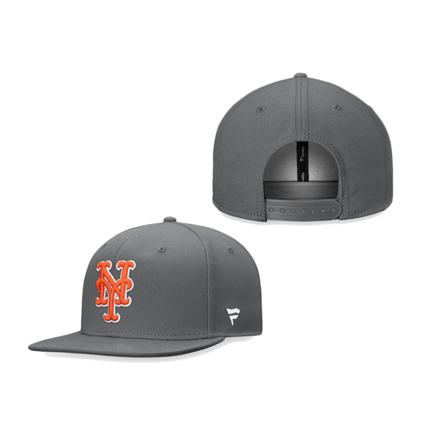 New York Mets Fanatics Branded Snapback Hat Graphite