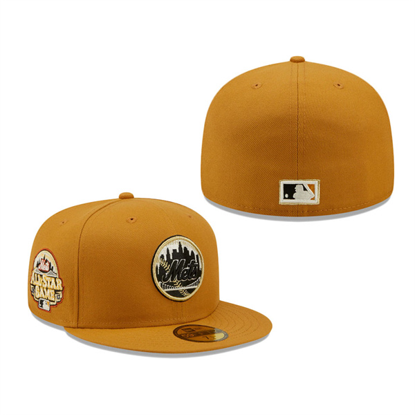 New York Mets 2013 MLB All-Star Game Chrome Undervisor 59FIFTY Fitted Hat Tan