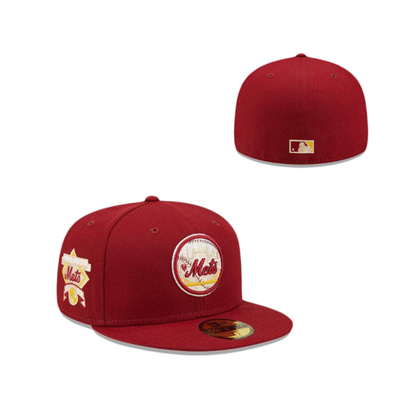 New York Mets Cardinal Sunshine 59FIFTY Fitted Hat