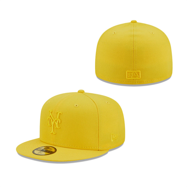 New York Mets New Era Icon Color Pack 59FIFTY Fitted Hat Yellow
