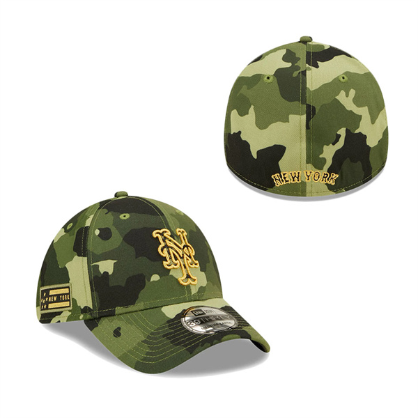 Men's New York Mets New Era Camo 2022 Armed Forces Day 39THIRTY Flex Hat