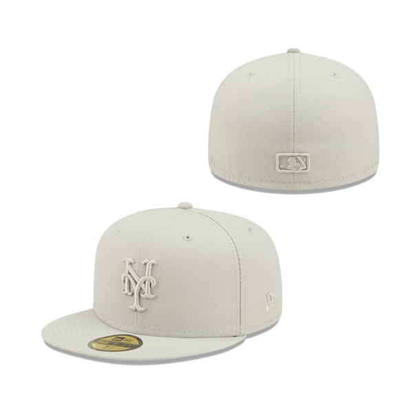 New York Mets New Era Icon Color Pack 59FIFTY Fitted Hat Gray