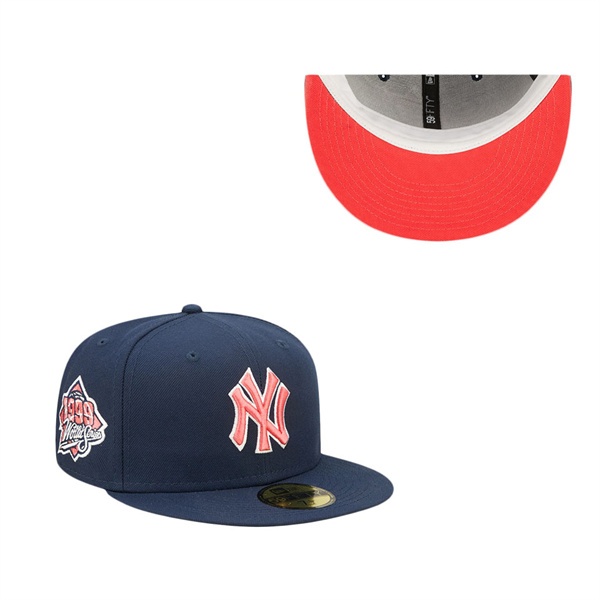 Men's New York Yankees Navy 1999 World Series Lava Undervisor Fitted Hat