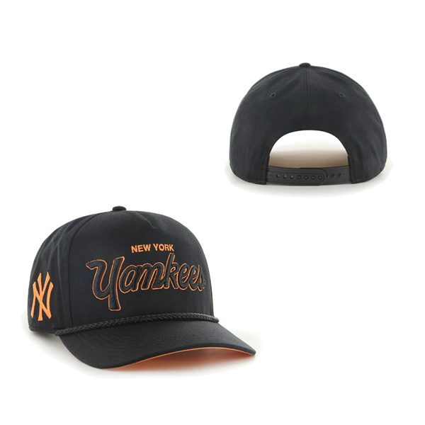 New York Yankees '47 Mango Undervisor Hitch Snapback Hat Black