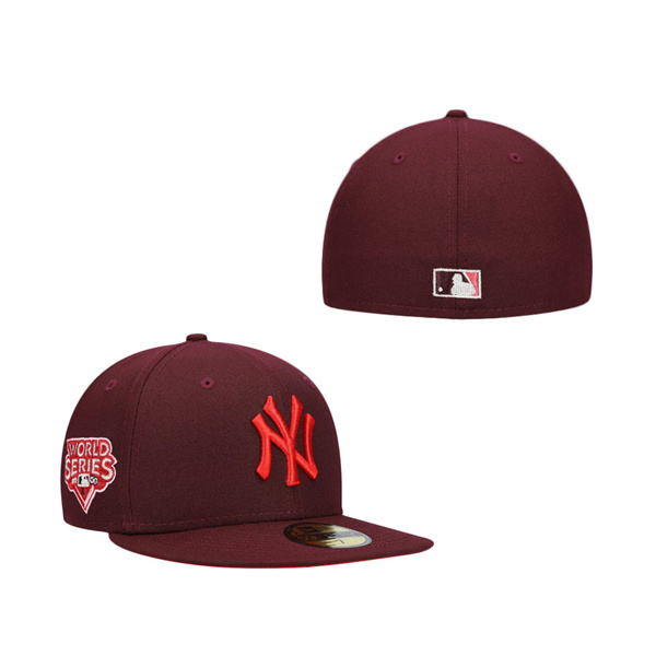New York Yankees New Era Color Fam Lava Red Undervisor 59FIFTY Fitted Hat Red