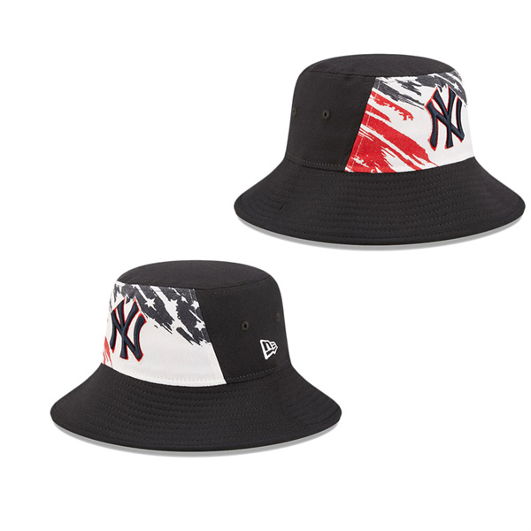 New York Yankees Navy 2022 4th Of July Stars Stripes Bucket Hat