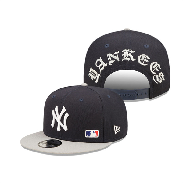 New York Yankees Navy Blackletter Arch 9FIFTY Snapback Hat