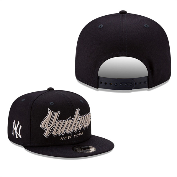 New York Yankees Slab 9FIFTY Snapback Hat Navy