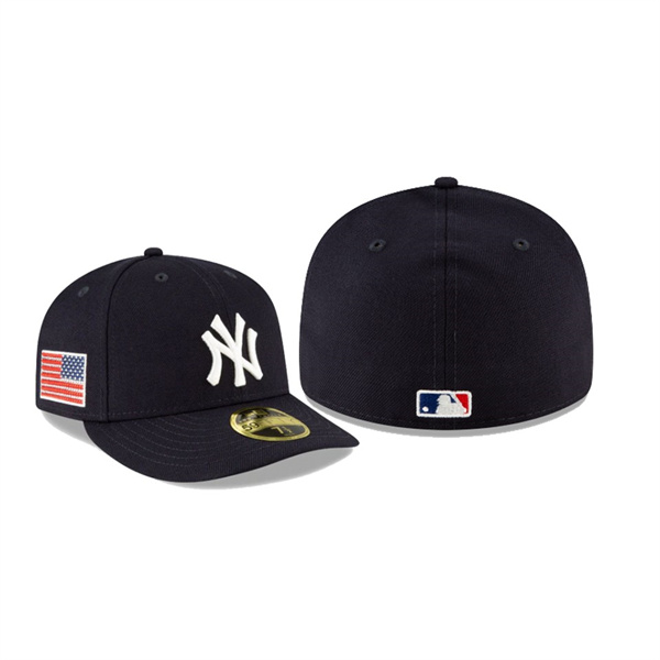 Men's New York Yankees Crystals From Swarovski Black Flag Low Profile 59FIFTY Fitted Hat
