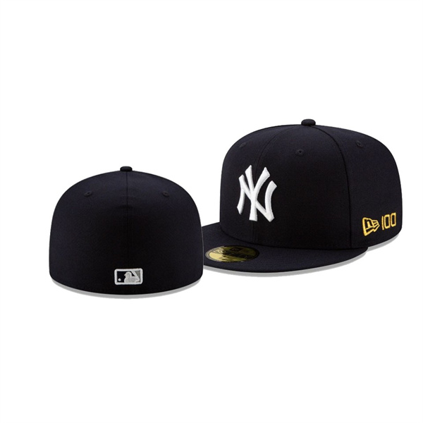 Men's New York Yankees New Era 100th Anniversary Black Team Color 59FIFTY Fitted Hat