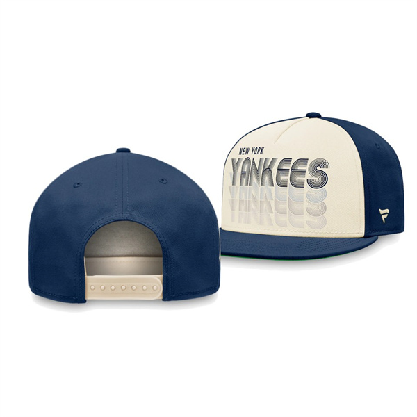 New York Yankees True Classic Cream Navy Gradient Snapback Hat