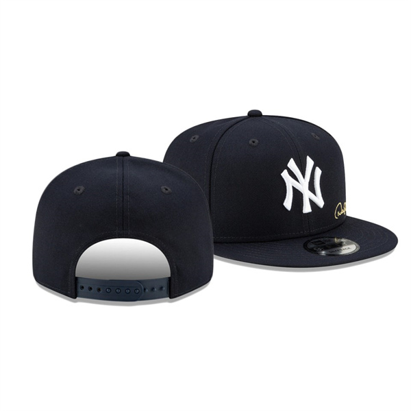 New York Yankees Derek Jeter 2021 Hall Of Fame Script Navy 9FIFTY Snapback Hat
