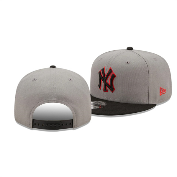 New York Yankees Color Pack 2-Tone Gray Black 9FIFTY Snapback Hat